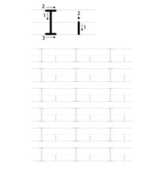 Printable Letter I Alphabet Tracing Worksheet