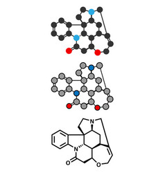 Strychnine Poisonous Alkaloid Molecule Isolated