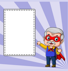 Teacher Using Superhero Costume Standing