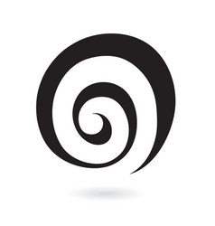 Black Abstract Spiral Galaxy Icon