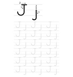 Printable Letter J Alphabet Tracing Worksheet