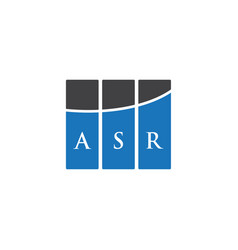 Asr Letter Logo Design On Black Background