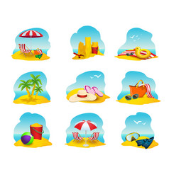 Beach Icons Set Beach Icons Set