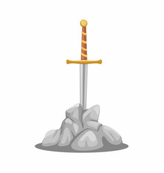 King Arthur Excalibur Sword On Stone Symbol