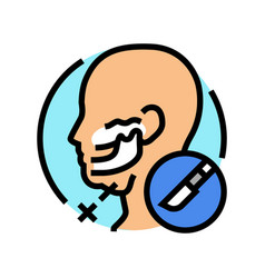 Genioplasty Surgery Color Icon