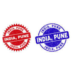 India Pune Rounded And Rosette Stamp Seals