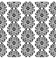 Seamless Line Art Pattern Made Of Flowers