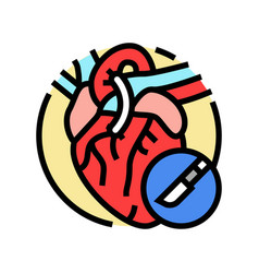 Heart Bypass Surgery Color Icon