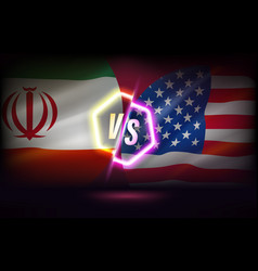 Iran Versus Usa Game Template 3d With Neon Effect