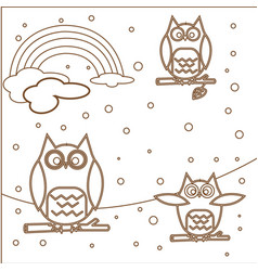 Owl And Rainbow Cloud Cover Design