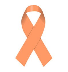 Peach Ribbon Uterine Cancer Awareness Symbol