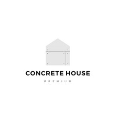 Exposed Concrete House Logo Icon