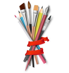 Paint Brushes Art Set 3d