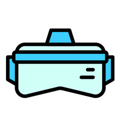 Virtual Glasses Device Icon Flat