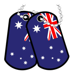 Australian Military Pair Of Dog Tags