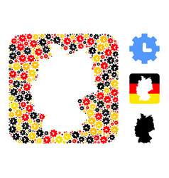 German Map Hole Collage Clock Settings Icons