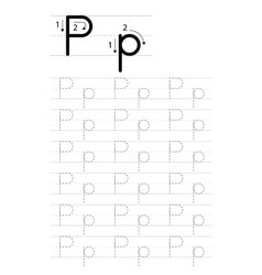 Printable Letter P Alphabet Tracing Worksheet