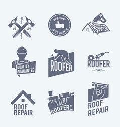 Roofer Label Set Grey