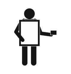 Sandwich Board Man Icon Simple Style