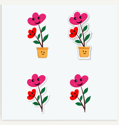 Cartoon Flower Sticker Clipart Png Images