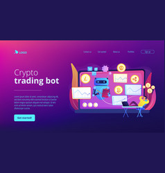 Crypto Trading Bot Concept Landing Page