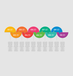 Half Circle Ten Puzzle Jigsaw Infographic