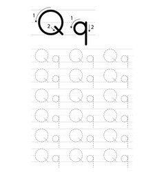 Printable Letter Q Alphabet Tracing Worksheet