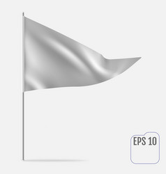 Realistic Pennant Template Triangle Flag Mockup