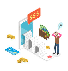 3d Isometric Flat Of Money And