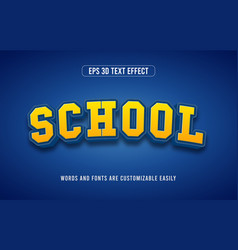 Back To School Trendy 3d Editable Text Style