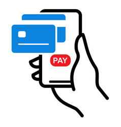 Mobile Banking App And E-payment Icon Hand