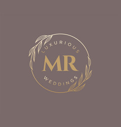 Mr Initials Letter Wedding Monogram Logos