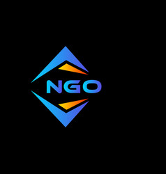 Ngo Abstract Technology Logo Design On Black