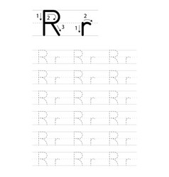 Printable Letter R Alphabet Tracing Worksheet