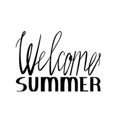 Welcome Summer Hand Drawn Brush Letterings Summer