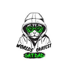 Worlds Okayest Cat Dad T Shirt Design