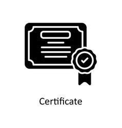 Certificate Solid Icons Simple Stock Ill