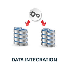 Data Integration Icon 3d From Science