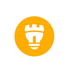 Fort And Lightbulb Logo Combinaton