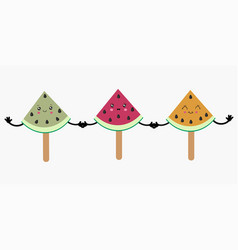 Fruit Ice Cream On A Stick In The Shape