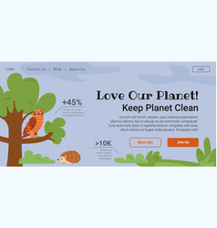 Love Our Planet Keep It Clean Website Page