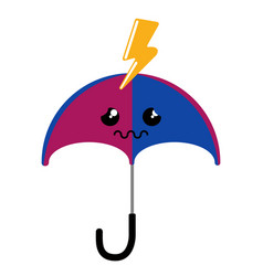 Worried Umbrella Being Hit By A Thunder Icon