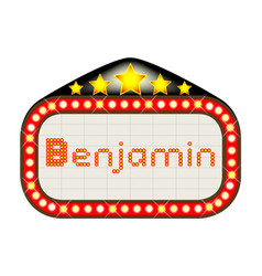 Benjamin Name Movie Theatre Marquee