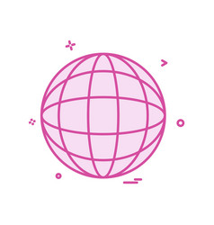 Glob Map Icon Design