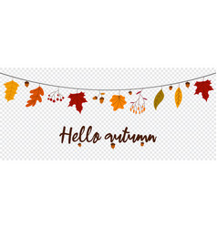 Hello Autumn Concept Colorful Leaves Autumn