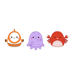 Octopus Clown Fish Crab Squishmallow Cute Soft