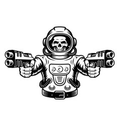 Skeleton Astronaut With Guns