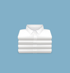 White Shirts Folded In Stack Realistic