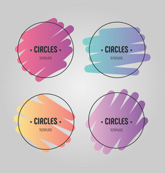 Abstract Round Banner Set