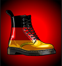 Boots German Flag Pattern Gray Background